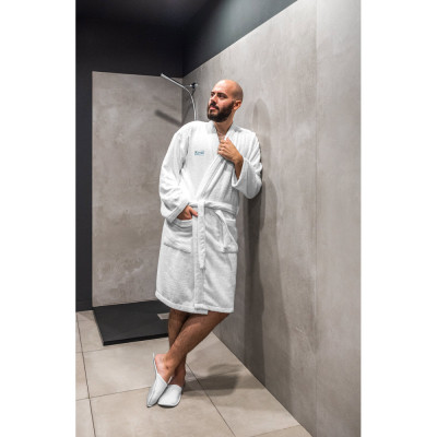 RUFFALO. Bathrobe (350 g/m²) made of cotton (82) and recycled cotton (18)